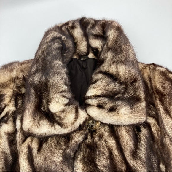 NEW! Beautifully Canadian Bleached Mink Jacket - Size 10 - Picture 5 of 12